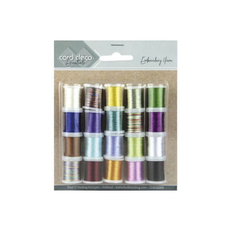 (CDEGK003)Card Deco Essentials - Embroidery yarn mix 03