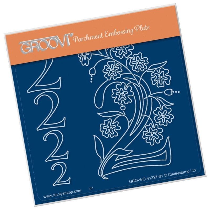 (GRO-WO-41321-01)Groovi® Baby plate A6 FLORAL NUMBERS - 2