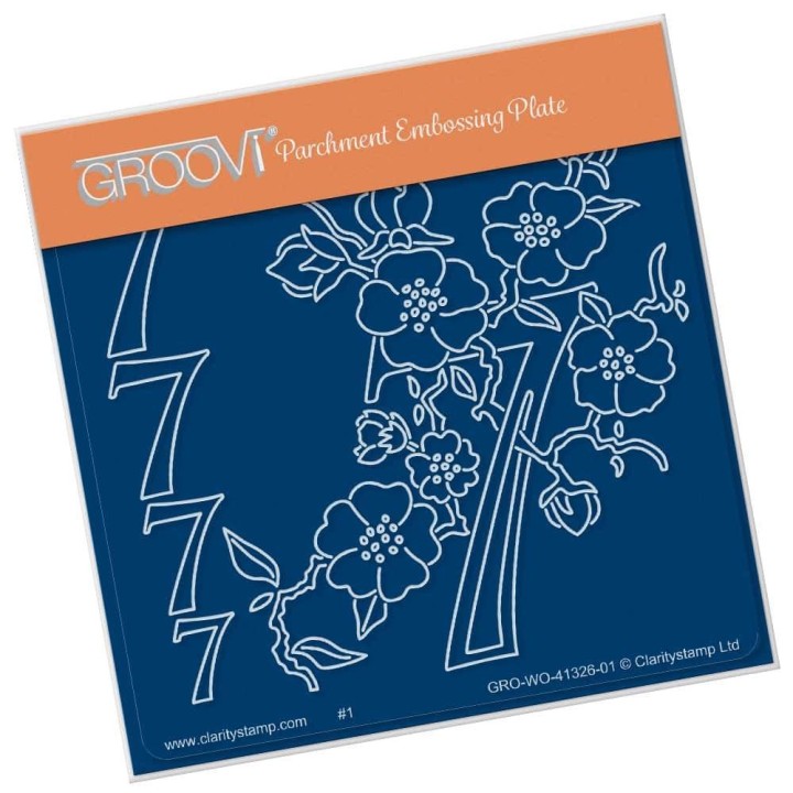(GRO-WO-41326-01)Groovi® Baby plate A6 FLORAL NUMBERS - 7