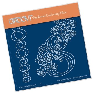 (GRO-WO-41327-01)Groovi® Baby plate A6 FLORAL NUMBERS - 8