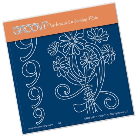 (GRO-WO-41328-01)Groovi® Baby plate A6 FLORAL NUMBERS - 9