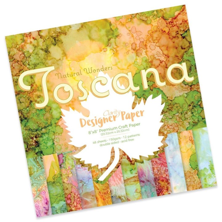 (ACC-CA-30891-88)GROOVI Design Paper Pack 8x8 TOSCANA