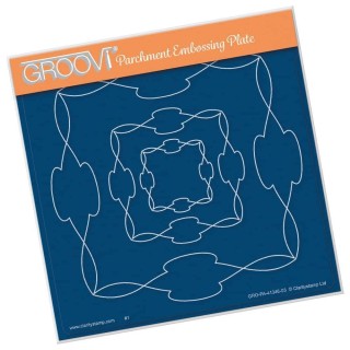 (GRO-PA-41346-03)Groovi Plate A5 LINDA'S TANGLED KALEIDOSCOPE