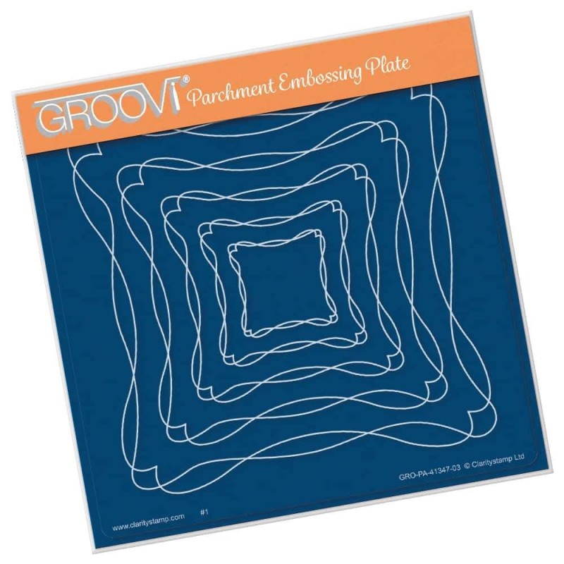 (GRO-PA-41347-03)Groovi Plate A5 LINDA'S TWISTED FRAMES