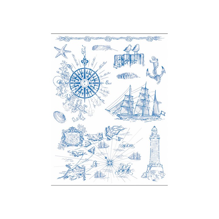 (4003 019 00)Clear stamps set nautical