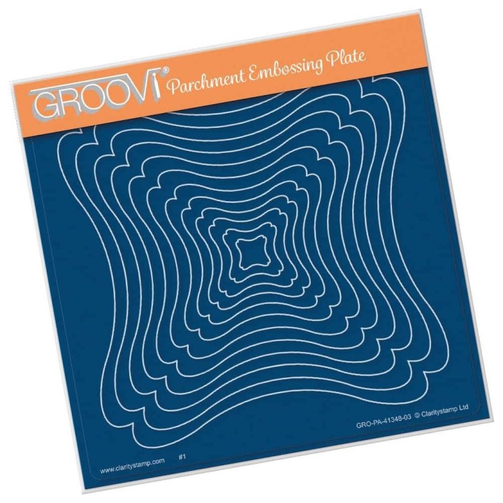 (GRO-PA-41348-03)Groovi Plate A5 LINDA'S TUCKED CORNER FRAMES