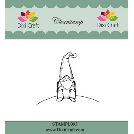 (STAMPL093)Dixi Craft Clear Stamp sitting gnome