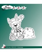 (BLS1123)By Lene Clear stamps christmas rabbit