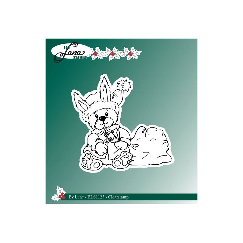 (BLS1123)By Lene Clear stamps christmas rabbit