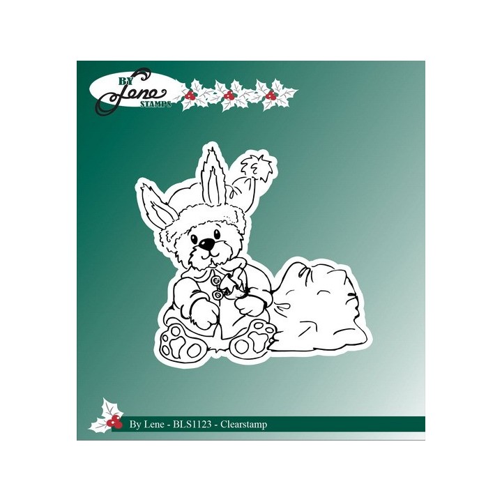 (BLS1123)By Lene Clear stamps christmas rabbit