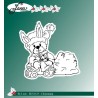 (BLS1123)By Lene Clear stamps christmas rabbit