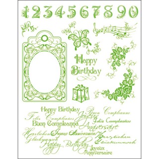 (4003 017 00)Clear stamps set Birthday