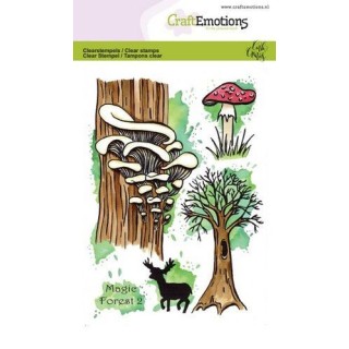 (1672)CraftEmotions clearstamps A6 - Magic Forest 2 Carla Creaties