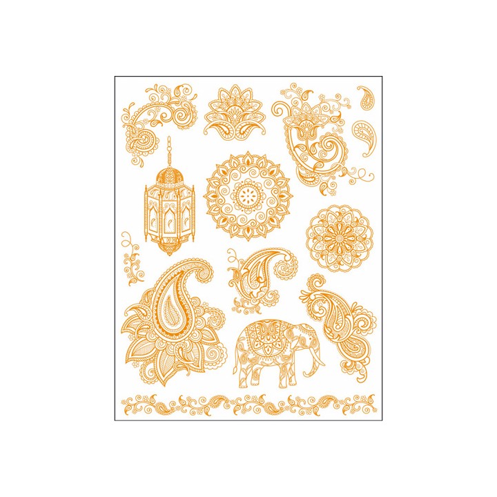 (4003 016 00)Clear stamps set Indian designs