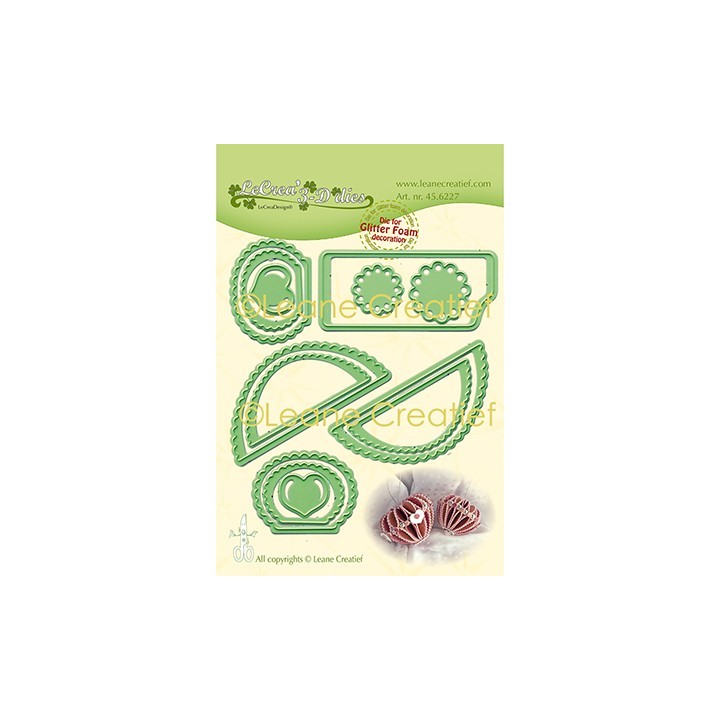 (45.6227)Lea'bilitie Cutting/Embossing Patch die Foam Decoration Heart wave