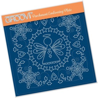 (GRO-CH-41297-03)Groovi Plate A5 TINA'S EMBROIDERY ANGEL
