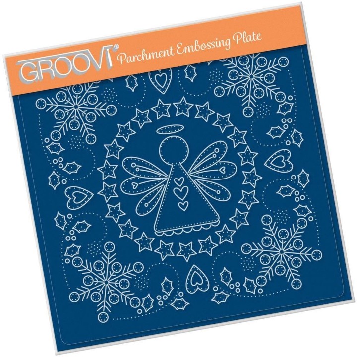 (GRO-CH-41297-03)Groovi Plate A5 TINA'S EMBROIDERY ANGEL
