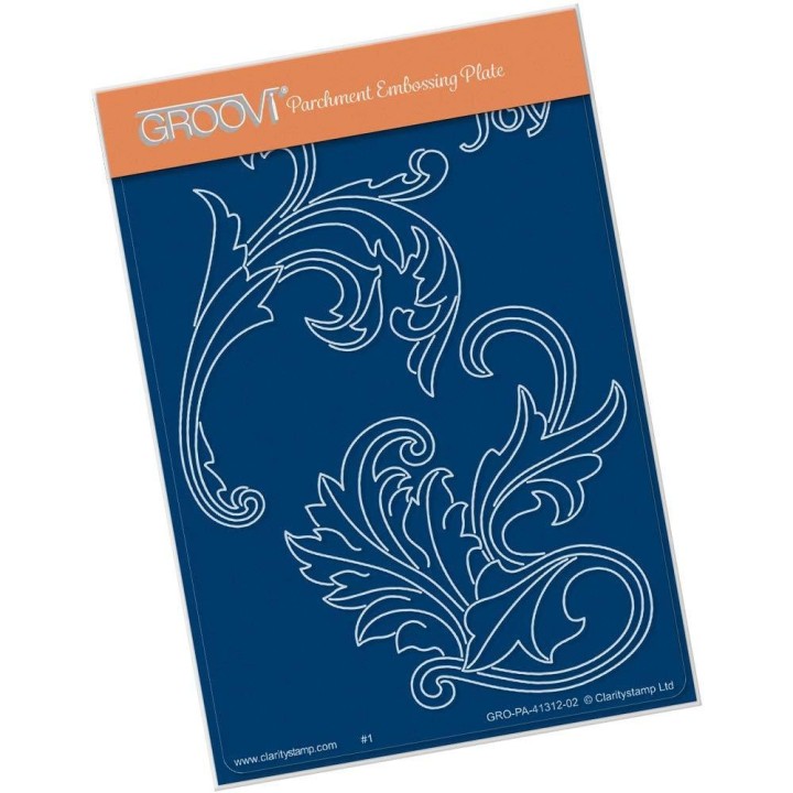 (GRO-PA-41312-02)Groovi® plate A6 FILIGREE SWIRLS - JOY