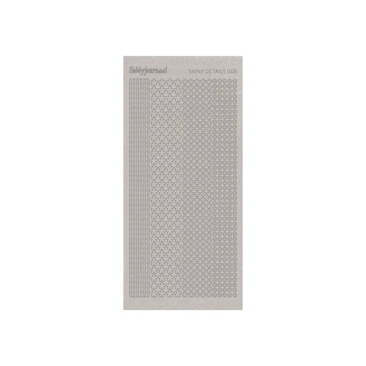 (SDS006TZ)Shiny Details - Flowers - Zilver