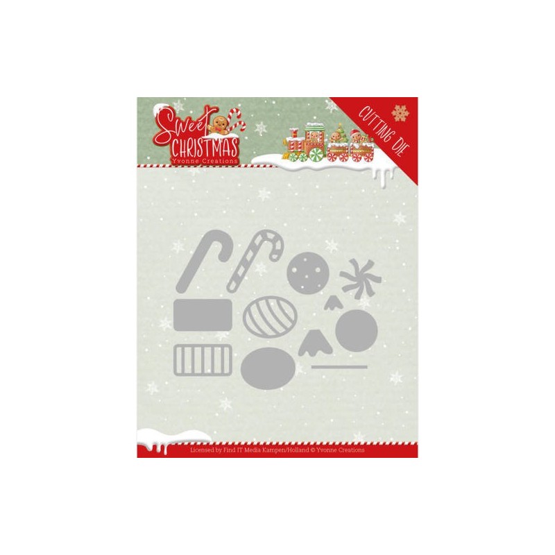 (YCD10183)Dies - Yvonne Creations - Sweet Christmas - Sweet Christmas Candy