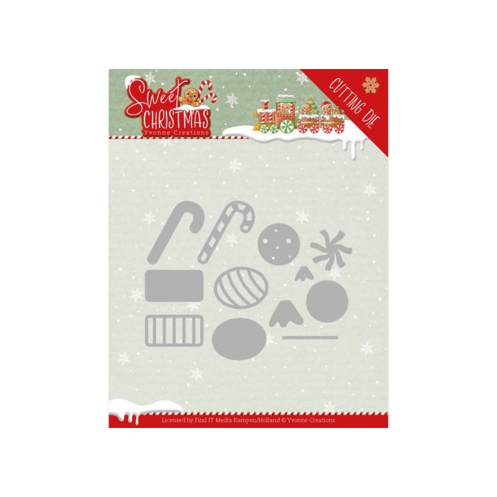 (YCD10183)Dies - Yvonne Creations - Sweet Christmas - Sweet Christmas Candy