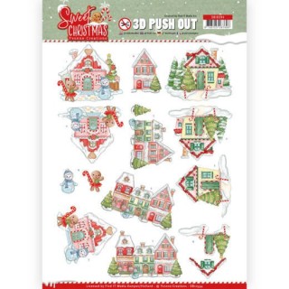 (SB10394)3D Pushout - Yvonne Creations - Sweet Christmas - Sweet Houses