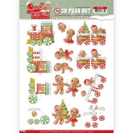(SB10396)3D Pushout - Yvonne Creations - Sweet Christmas - Sweet Cookies