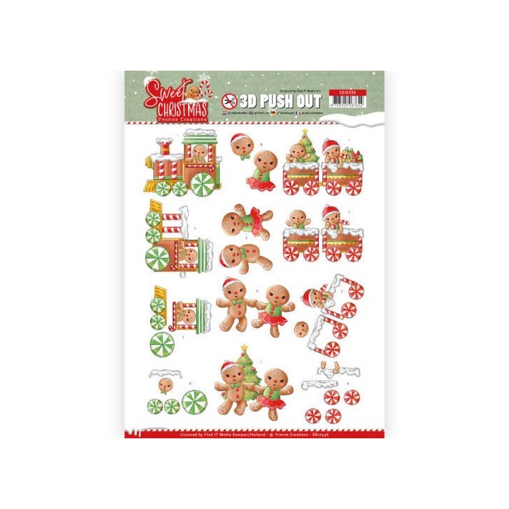 (SB10396)3D Pushout - Yvonne Creations - Sweet Christmas - Sweet Cookies
