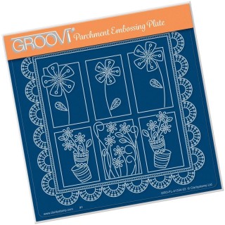 (GRO-FL-41334-03)Groovi Plate A5 TINA'S FLORAL DELIGHT - DAISY