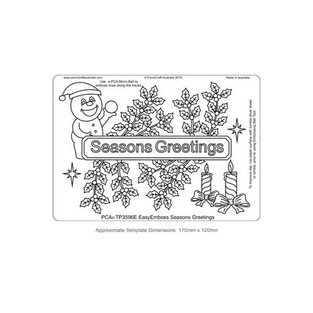 (TP3596E)PCA® - EasyEmboss Seasons Greetings