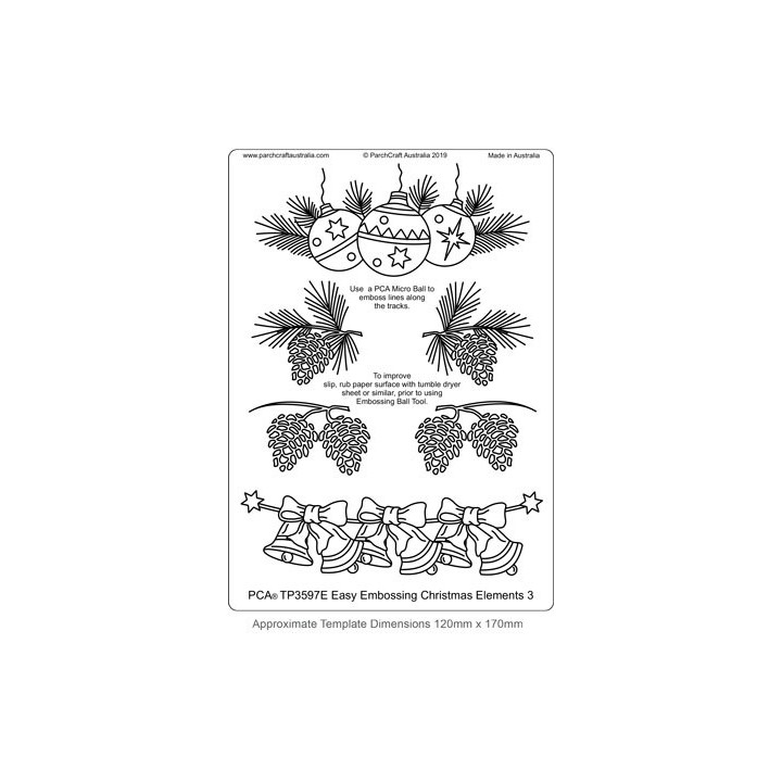 (TP3597E)PCA® - EasyEmboss Crhistmas Elements 3