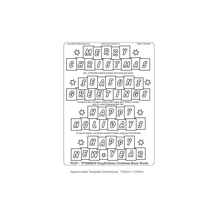 (TP3989EW)PCA® - EasyEmboss Christmas Block Words