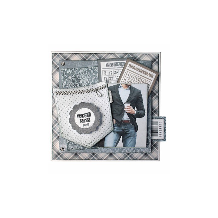 (6410/0522)Clear stamp Vintage Jeans