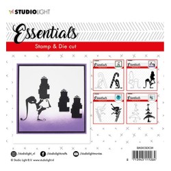 (BASICSDC34)Studio light Stamp & Die Cut Essentials Christmas Silhouettes nr.34