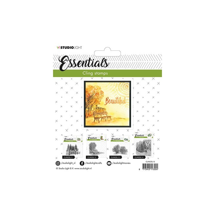(CLINGSL12)StudioLight Cling Stamp Essentials Christmas nr.12