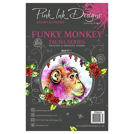 (PI044)Pink Ink Desings Cheeky Monkey