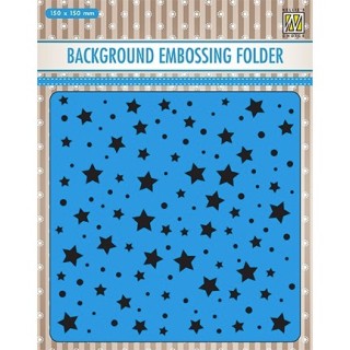 (EEB023)Nellie`s Choice Emb.folder Background Stars & dots