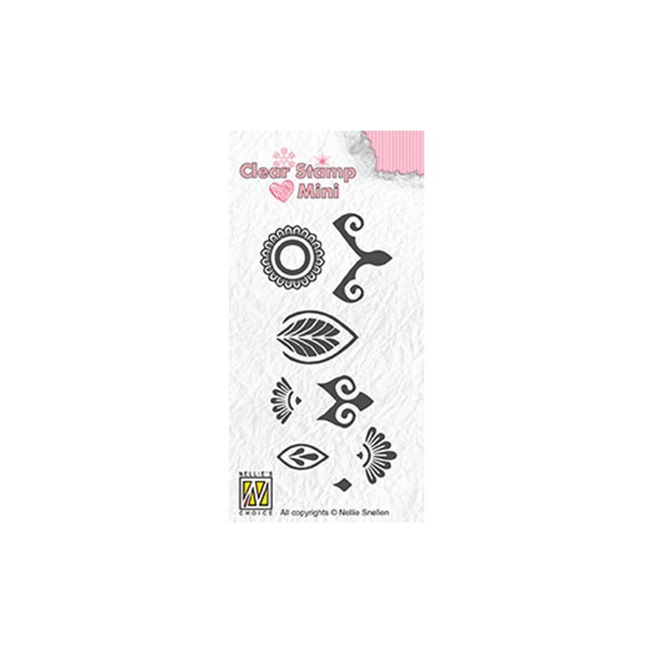 (MAFS016)Nellie's Choice Clear stamps Flower-2