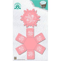 (WPD006)Nellie`s Choice Wrapping Dies Gift box-6 Hexagonal box with lid