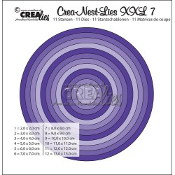 (CLNestXXL07)Crealies Crea-nest-dies XXL no. 7 die round basic