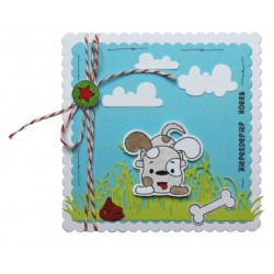 (6410/0519)Clear stamp Jocelijne- Borre The Puppy