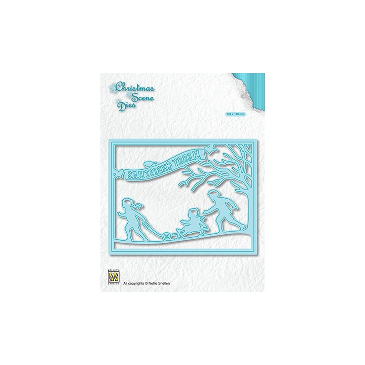 (CRSD008)Nellie's choice Christmas scene dies Snowfun!!!