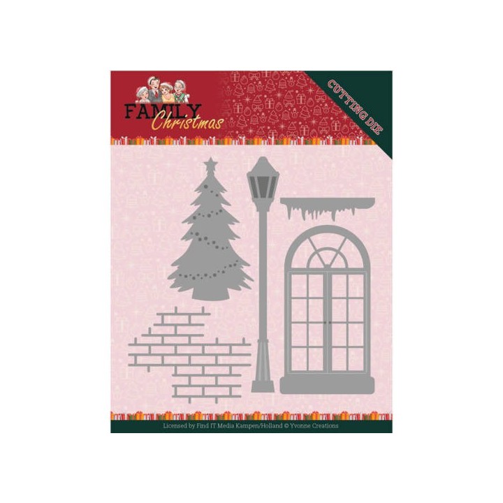 (YCD10185)Dies - Yvonne Creations - Family Christmas - Christmas Window