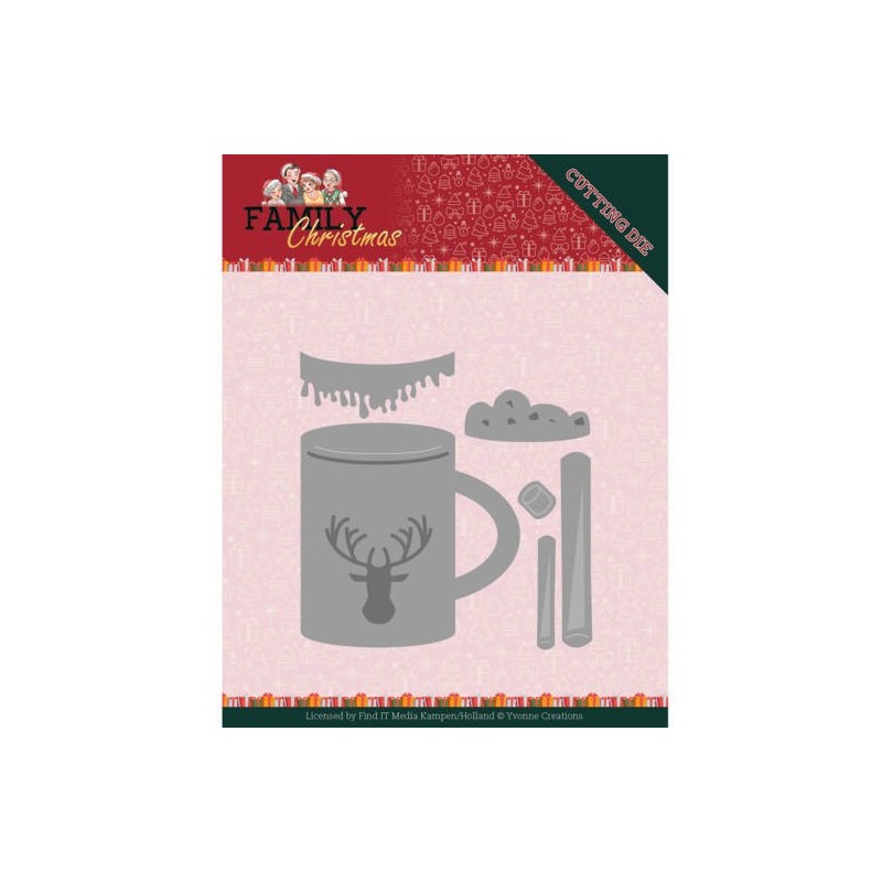(YCD10186)Dies - Yvonne Creations - Family Christmas - Hot Drink