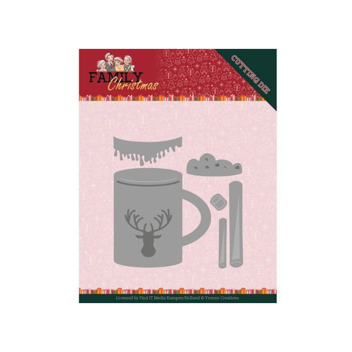 (YCD10186)Dies - Yvonne Creations - Family Christmas - Hot Drink