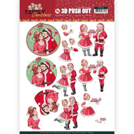 (SB10391)3D Pushout - Yvonne Creations - Family Christmas - Loving Christmas
