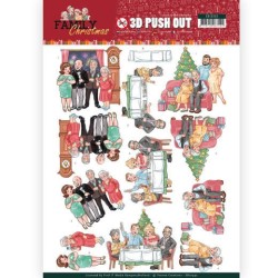 (SB10392)3D Pushout - Yvonne Creations - Family Christmas - Happy Family