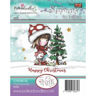 (PD7961)Polkadoodles Winnie Christmas Tree Clear Stamps
