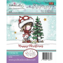 (PD7961)Polkadoodles Winnie Christmas Tree Clear Stamps