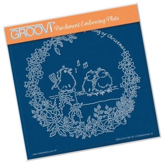 (GRO-CH-41361-03)Groovi Plate A5 LINDA'S ROBIN WREATH